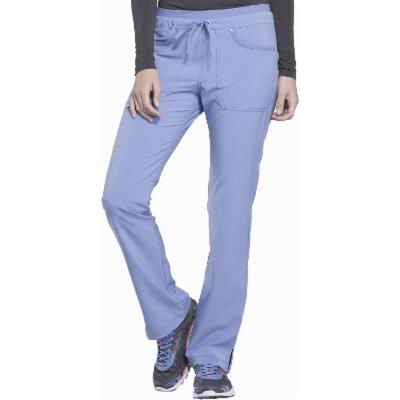 Photo 1 of Cherokee IFlex Scrubs Pant for Women Mid Rise Tapered Leg Drawstring CK010P L Petite Ciel Blue- LARGE 
