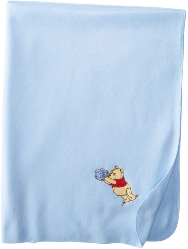 Photo 1 of Disney Baby Winnie the Pooh Fleece Blanket Blue, 30" x 40"