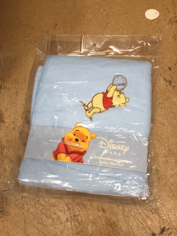 Photo 2 of Disney Baby Winnie the Pooh Fleece Blanket Blue, 30" x 40"