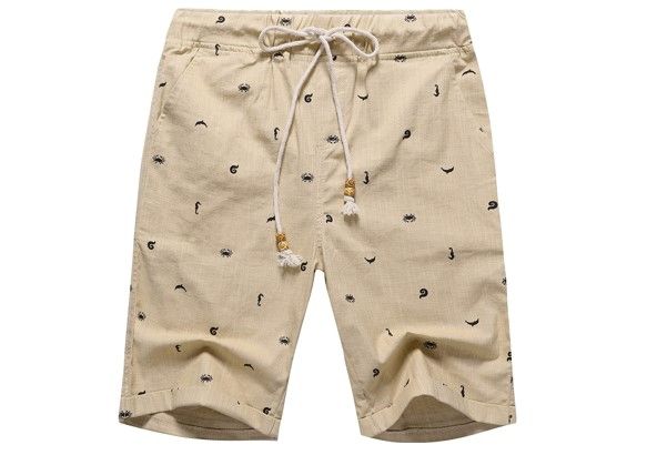 Photo 1 of Boisouey Men's Linen Casual Classic Fit Short Summer Beach Shorts, Small