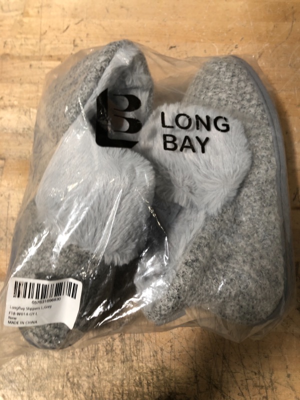 Photo 2 of Longbay Womens Slippers, Grey, (SIZE 9-10)
