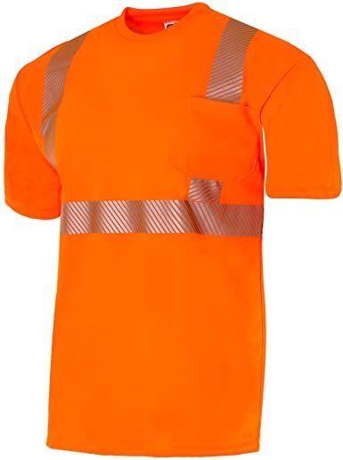 Photo 1 of JORESTECH Safety Shirt High Visibility Reflective Heat Transfer Short Sleeve with Front Pocket ANSI Class 2 Type R (SIZE 3XL)
