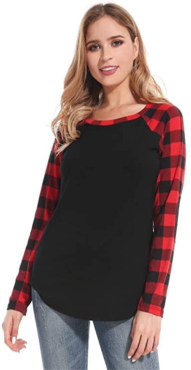 Photo 1 of Buffalo Plaid Shirt Womens Plus Size Long Sleeve Elbow Patch Tunic Tops
SIZE: 4XL