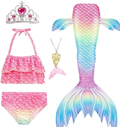 Photo 1 of 5Pcs Girls Swimsuit Mermaid Tails for Swimming Princess Bikini Bathing Suit Set Can Add Monofin
APPEARS TO BE SIZE 10, NO ACTUAL SIZE TAG
MERMAID PENDANT NOT INCLUDED