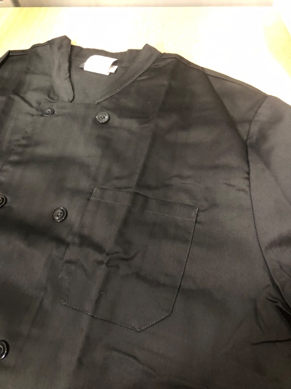 Photo 2 of Chef Uniform Button Up Top Black 3XL 