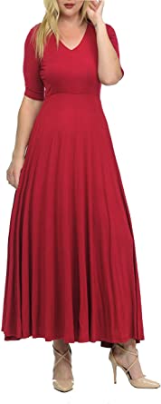 Photo 1 of (BLACK NOT RED) BellaTi Double Layered V Neck Short Sleeve Maxi Dress black size medium 