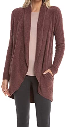 Photo 1 of Barefoot Dreams CozyChic Lite Circle Cardi, Rosewood Small 
