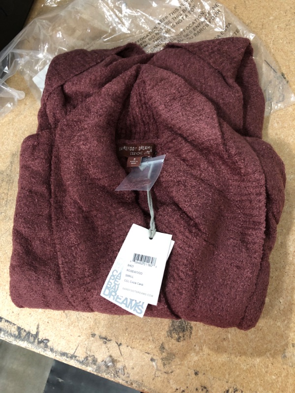 Photo 2 of Barefoot Dreams CozyChic Lite Circle Cardi, Rosewood Small 
