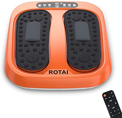 Photo 1 of ROTAI Vibration Foot Massager Multi Relaxations and Pain Relief Rotating Acupressure Electric Foot Circulation Device with Remote Control Orange