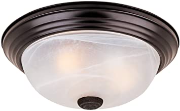 Photo 1 of 1257L-ORB-AL Flushmount Ceiling Light Oil Rubbed Bronze 3 Light 15" Fixture