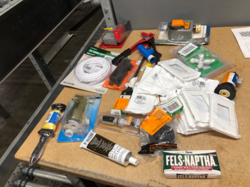 Photo 1 of **NON-REFUNDABLE** ASSORTMENT OF HOME IMPROVEMENT GOODS, ELECTRICAL, PLUMBING AND MISCELLANEOUS  BUNDLE- TOOLS, BATHROOM REPAIR- SOLD AS IS, NO RETURNS 
