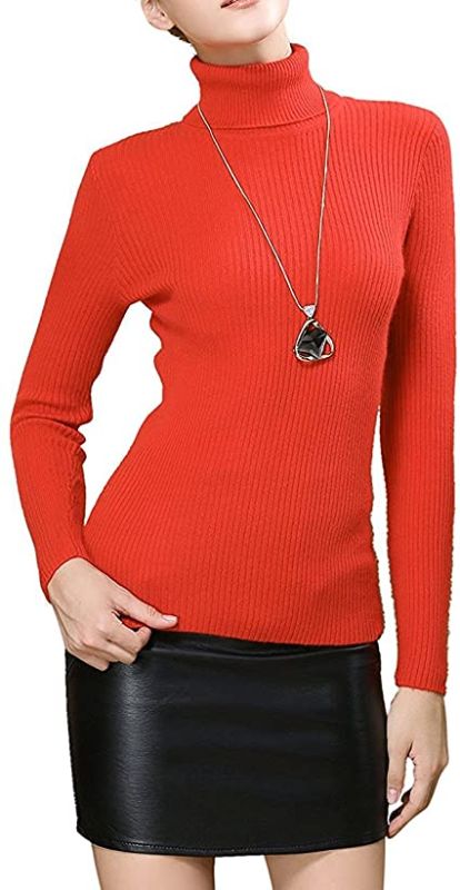 Photo 1 of Fengtre Women Turtleneck Modal Long Sleeve Comfy Basic Tee Shirt Pullover- SIZE SMALL 