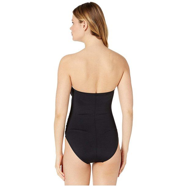 Photo 1 of La Blanca Island Goddess Bandeau One-Piece Black- SIZE 10 