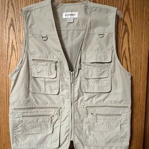 Photo 1 of OlympinA Mens Beige Multi Pocketed Fishing Hunting Vest Size 2XL XXL