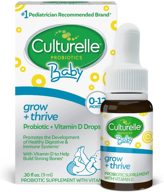 Photo 1 of **EXPIRE DATE:09/2022 Culturelle Baby Grow + Thrive Probiotics + Vitamin D Drops, Promotes Development of Healthy Immune & Digestive Systems in Babies, Infants & Kids*, with Vitamin D, Gluten Free & Non-GMO, 9ml
