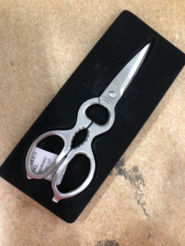 Photo 2 of Kitchen Forged Shears Heavy Duty Come Apart Ultra Sharp Multi-function Stainless Steel Scissors Bottle Opener, Nut Cracker 7.8