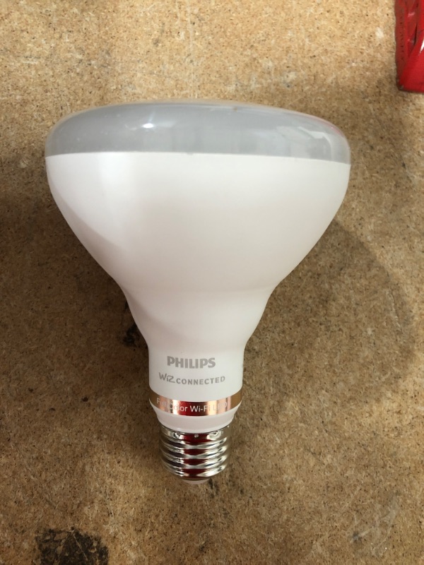 Photo 2 of Philips Color and Tunable White BR30 LED 65-Watt Equivalent Dimmable Smart Wi-Fi Wiz Connected Wireless Light Bulb