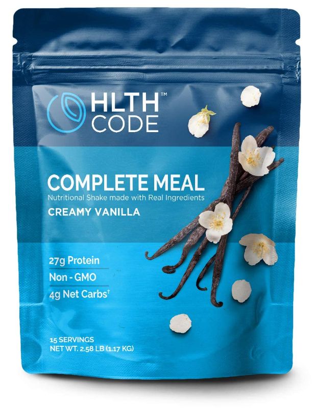 Photo 1 of **NO REFUNDS/RETURNS** -BB: 03/2023**- HLTH Code Complete Meal Replacement Powder | High Protein | Creamy Vanilla Flavor | 15 Servings
