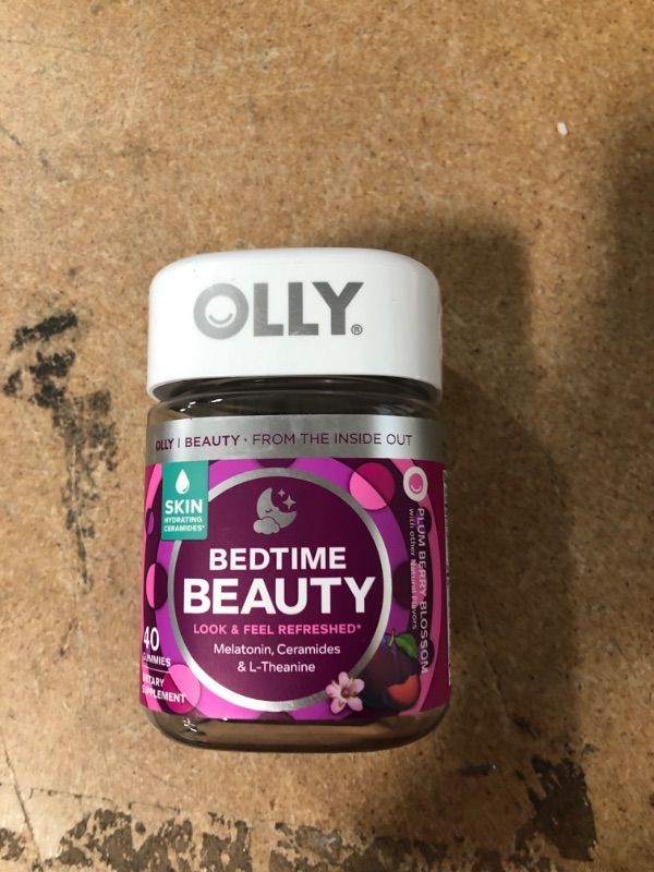 Photo 2 of **BB07/2022*- NO REFUNDS/RETURNS* -OLLY Bedtime Beauty Gummy, Skin Hydrating, Melatonin,- 40 COUNT