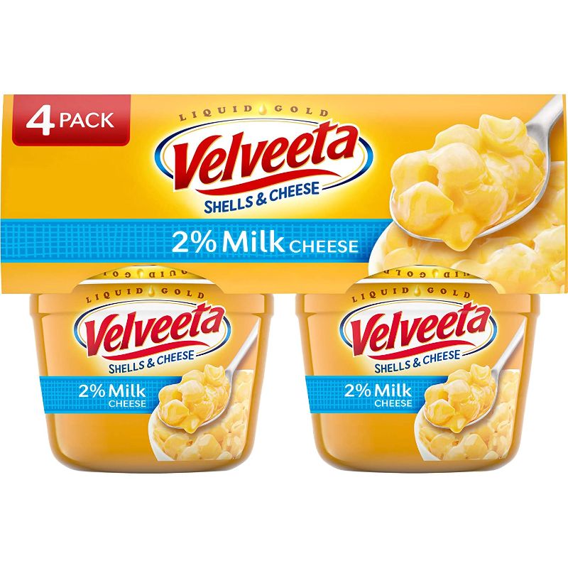 Photo 1 of ** NO REFUNDS/RETURNS**- BB: 06/21/2022* 3 OF- Velveeta Shells & Cheese Microwavable Shell Pasta & Cheese Sauce with 2% Milk Cheese (4 ct Pack, 2.19 oz Cups)
