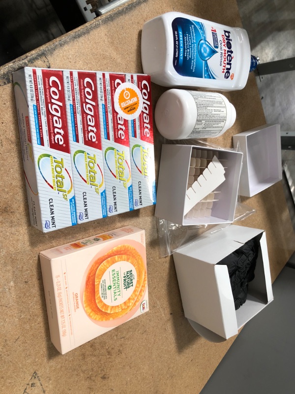 Photo 1 of **NO REFUNDS/RETURNS** -Bundle of Assorted SELF CARE: toothpaste, medication, gloves, etc.
