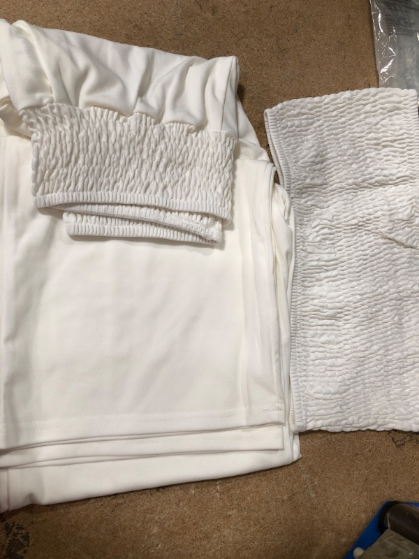 Photo 1 of 2 PCS White Tube Top and Long Pants - SMALL 