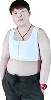 Photo 1 of BaronHong Tomboy Trans Lesbian Mesh Middle Hooks Breathable Chest Binder - 6XL