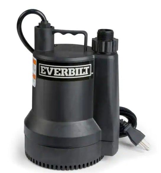 Photo 1 of 1/6 HP Plastic Submersible Utility Pump
