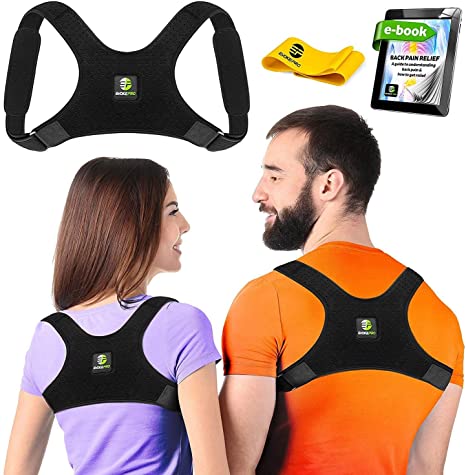 Photo 1 of Back Posture Corrector for Women and Men - Shoulder Brace Back Posture Corrector - Upper Back Support - Back Straightener Posture Corrector - Resistance Band Included (Regular Size)