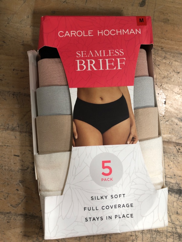 Photo 2 of Carole Hochman Ladies' Seamless Brief, 5-Pack, Variety, Size M