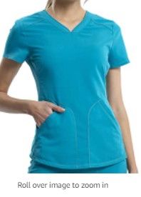 Photo 1 of Cherokee 
Workwear Revolution Women Scrubs Top V-Neck Teal Medium 