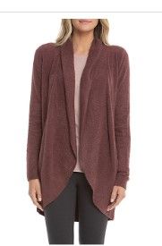 Photo 1 of Barefoot Dreams CozyChic Lite Circle Cardi, Rosewood Small