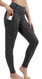 Photo 1 of  Yoga Pants with Pockets for Women Capri Leggings for Women Dark Grey Small