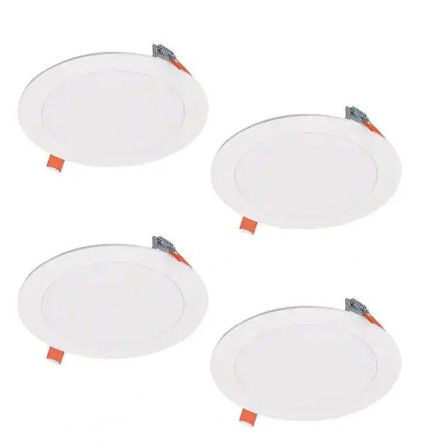 Photo 1 of 
Halo
HLBSL6 Series 6 in. 3000K-5000K Selectable CCT Integrated LED White Downlight Recessed Light with Round Trim (4-Pack)