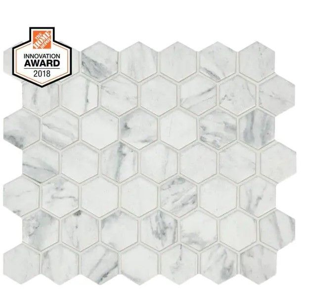 Photo 1 of 
Lifeproof
Carrara 10 in. x 12 in. x 6.35 mm Ceramic Hexagon Mosaic Floor and Wall Tile (0.81 sq. ft./Each)