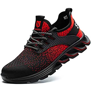 Photo 1 of **STOCK PHOTO FOR REFERENCE ONLY***
Steel Toe Shoes for Men Women Safety Indestructible Work Shoes Lightweight Breathable Composite Toe Sneakers RED&BLACK SIZE WOMEN 8.5