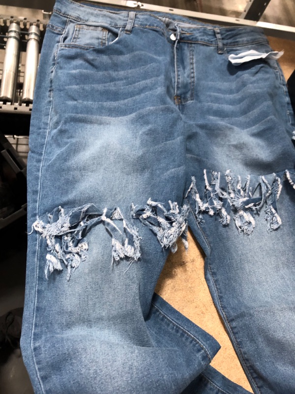 Photo 1 of ** NO STOCK PHOTO***
Women's Distressed Slim Denim Ripped Pencil Jeans SIZE XXL