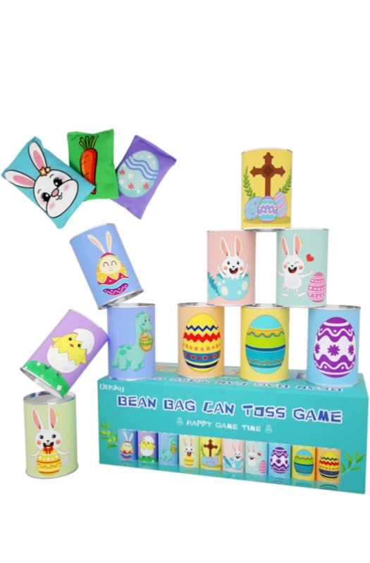 Photo 1 of Qtisky Easter Games, Easter Games for Kids Adults Family Outdoor/Indoor, Easter Bean Bag Toss Game Set, Easter Party Carnival Games, Easter Gifts for Kids Teens Boys Girls
