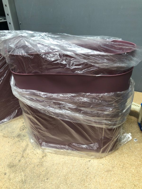 Photo 1 of 2 Small trash can plastic grape purple