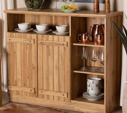 Photo 1 of ***BOX TWO OF TWO ONLY*** Eren Oak Brown Sideboard Buffet
by Baxton Studio