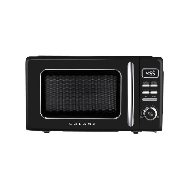 Photo 1 of Galanz 0.9 Cu. Ft. 900-Watt Retro Countertop Microwave in Black
