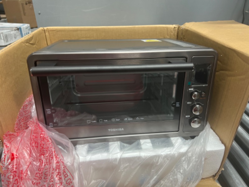 Photo 2 of Toshiba Digital Toaster Oven with Double Infrared Heating and Speedy Convection, Larger 6-slice/12-inch Capacity, 1700W, 10 Functions and 6 Accessories Fit All Your Needs
