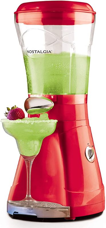 Photo 1 of Nostalgia 64-Ounce Margarita Maker & Slushie Machine Easy-Flow Spout, Perfect for Slushies, Daiquiris, and Margaritas, Red
