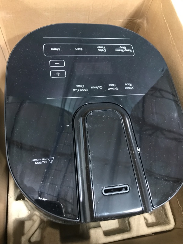 Photo 1 of GreenPan Matte Black Healthy Ceramic Nonstick 8-Cup Rice Oats Grains & Soup Cooker, Induction Heating for Consistent Results, Dishwasher Safe Pot, Includes Spatula Ladle & Measuring Cup