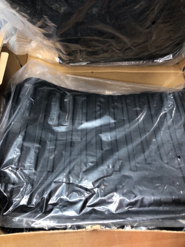 Photo 3 of Pedigree 3D TPE Material Tesla Model Y Trunk Mat Model Y Full Cover All Weather Rear Trunk Storage Mat Custom Fit Heavy Duty Rubber Odorless Model Y Accessories 2020 2021 2022(Trunk mats+Cargo mats)