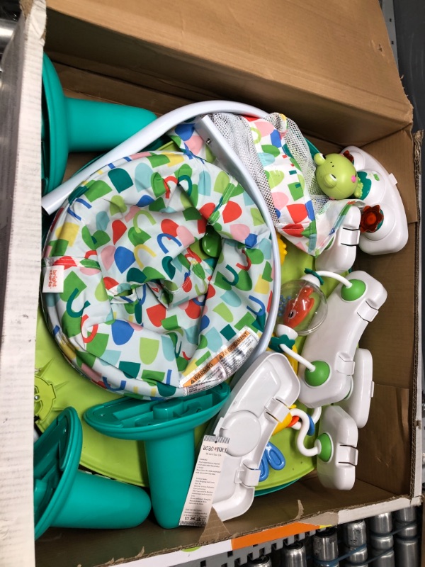 Photo 2 of Bright Starts Bounce Bounce Baby 2-in-1 Activity Center Jumper & Table - Playful Pond (Green), 6 Months+