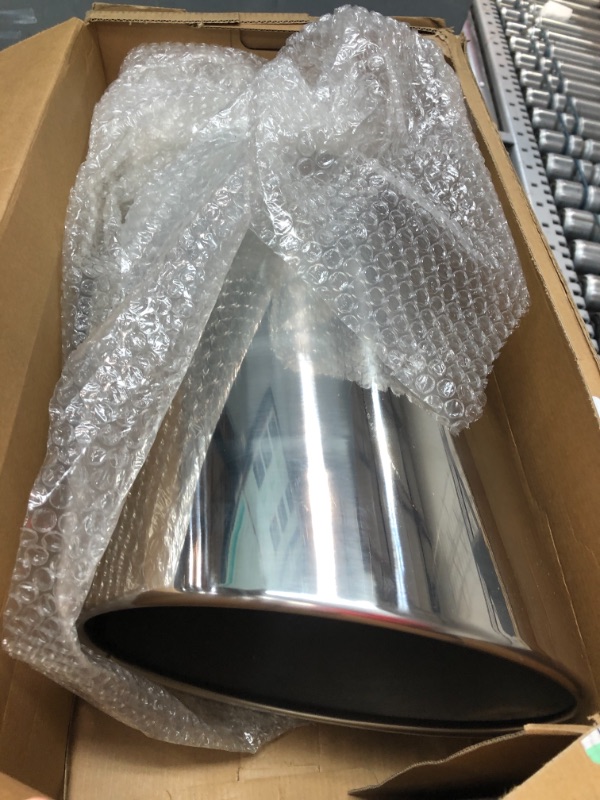 Photo 2 of LCGP 5" inlet Universal Diesel Exhaust Tip 10" outlet 18" Long Tail Tip, Polished & Rolled Angle Cut, Bolt-On,Stainless Steel Polished 5“x10"x18"