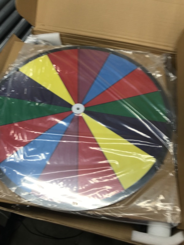 Photo 2 of 18 Inch Heavy Duty Spinning Prize Wheel - 14 Slots Color Tabletop Roulette Wheel of Fortune - Spin The Wheel with Dry Erase Marker and Eraser Win The Fortune Spin Game for Carnival and Trade Show 18 Inch Heavy Duty Prize Wheel - #1 PRIZE WHEEL