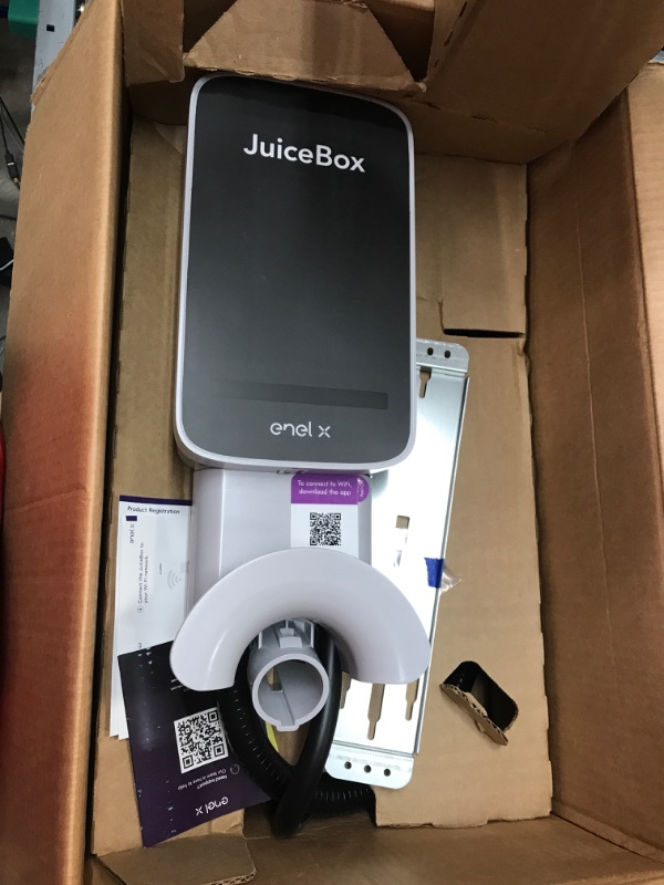 Photo 2 of JuiceBox 32 Smart Electric Vehicle (EV) Charging Station with WiFi - 32 amp Level 2 EVSE, 25-ft Cable, UL & Energy Star Certified, Indoor/Outdoor (Hardwired Install, Gray)… 32 Amp 6-50 Plug