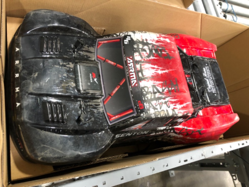 Photo 2 of (USED) ARRMA 1/10 SENTON 4X4 V3 3S BLX Brushless Short Course Truck RTR (Transmitter and Receiver Included, Batteries and Charger Required ), Red, ARA4303V3T2 (DOES NOT INCLUDE BATTERY)
